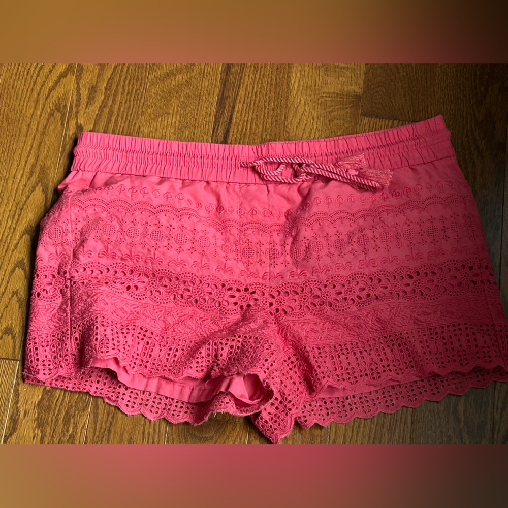 LOFT Vibrant Coral Women’s cotton lined shorts Sz M